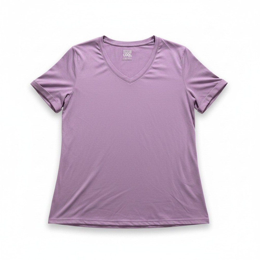 32 Degrees Womens L Purple V-Neck Short Sleeve Sleep Shirt Casual Athleisure